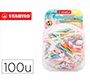 Rotulador stabilo fluorescente fino swing cool pastel bombonera de 100 unidades colores surtidos
