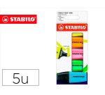 Rotulador stabilo boss mini estuche de 5 unidades amarillo /azul/naranja/rosa/verde