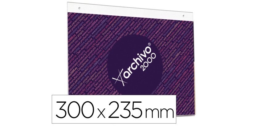 Expositor mural archivo 2000 con taladros ultra transparente din a4 horizontal 300x235 mm