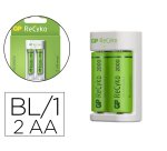 Cargador para 2 pilas recargables gp aa/aaa incluye 2 pilas aa 2100 mah