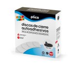 Disco de cierre plico velcro autoadhesivo 20 mm diametro color negro caja de 400 unidades