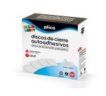 Disco de cierre plico velcro autoadhesivo 20 mm diametro color blanco caja de 200 unidades