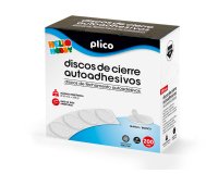 Disco de cierre plico velcro autoadhesivo 20 mm diametro color blanco caja de 200 unidades