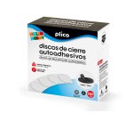 Disco de cierre plico velcro autoadhesivo 20 mm diametro color negro caja de 200 unidades