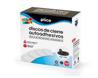 Disco de cierre plico velcro autoadhesivo 20 mm diametro color negro caja de 200 unidades