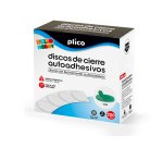 Disco de cierre plico velcro autoadhesivo 20 mm diametro color verde caja de 200 unidades
