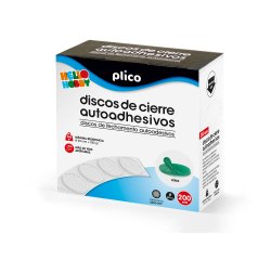 Disco de cierre plico velcro autoadhesivo 20 mm diametro color verde caja de 200 unidades