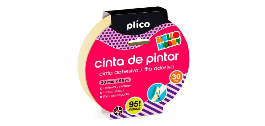 Cinta adhesiva plico para pintor 95 m x 30 mm