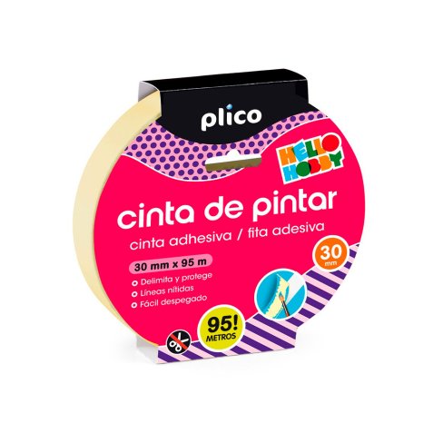 Cinta adhesiva plico para pintor 95 mt x 30 mm