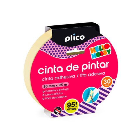 Cinta adhesiva plico para pintor 95 m x 30 mm