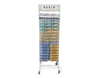 Expositor rubio suelo metalico pequeño cuadernos 400 unidades surtidas
