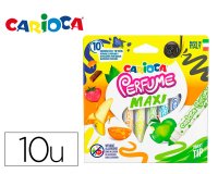 Rotuladores Carioca Perfumados punta maxi lavable caja de 10 unidades colores surtidos