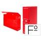 Caja archivo definitivo plastico liderpapel lomo 100 mm rojo 360x100x260 mm