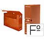 Caja archivo definitivo plastico liderpapel lomo 100 mm marron 360x100x260 mm