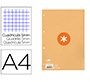 Recambio liderpapel A4 antartik 80 hojas 90g/m2 cuadro 5mm 4 taladros 1 banda con marco color amarillo
