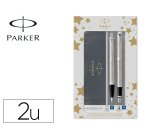 Juego parker im essential acero ct boligrafo + pluma