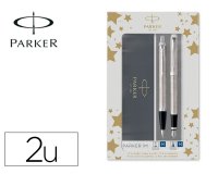 Juego parker im essential acero ct boligrafo + pluma