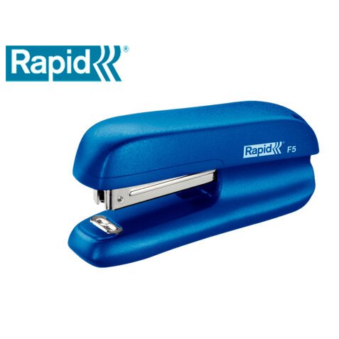 Grapadora rapid f5 mini plastico capacidad de grapado 10 hojas usa grapas n 10 color azul