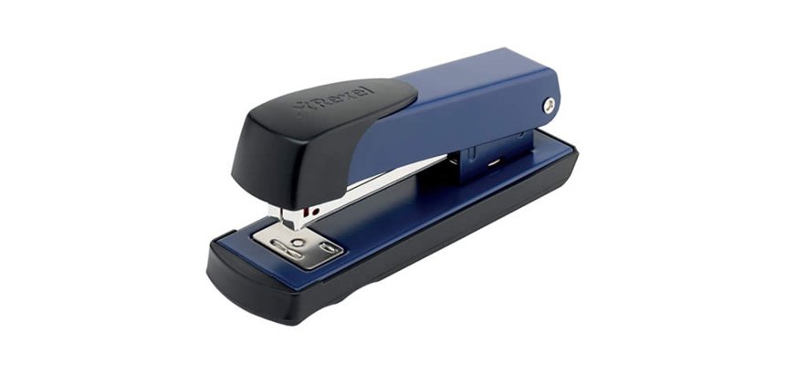 Grapadora rexel meteor metalica capacidad de grapado 20 hojas usa grapas 24/6 y 26/6 color azul