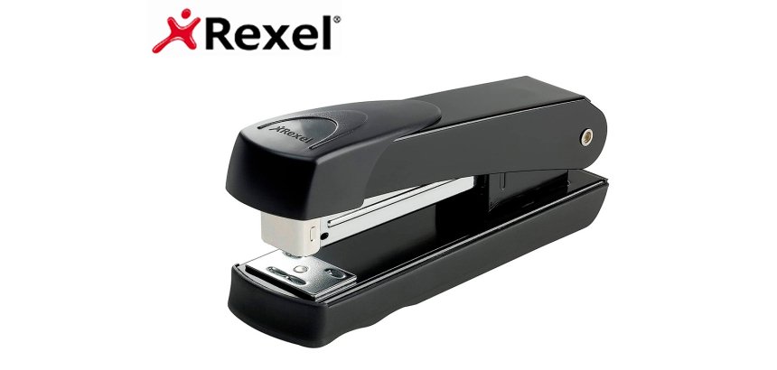 Grapadora rexel meteor metalica capacidad de grapado 20 hojas usa grapas 24/6 y 26/6 color negro
