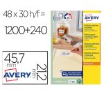 Etiqueta adhesiva avery blanca removible para laser ink-jet fotocopiadora 45,7x 21,2 mm caja de 1200 unidades
