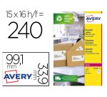 Etiqueta adhesiva avery blanca permanente reciclada 100% laser 99,1x33,9 mm caja de 240 unidades