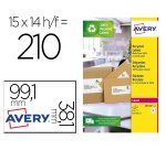 Etiqueta adhesiva avery blanca permanente reciclada 100% laser 99,1x38,1 mm caja de 210 unidades