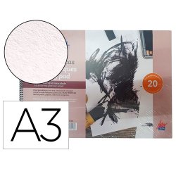 Bloc dibujo acuarela michel espiral din a3 con papel cristal intercalado 20 hojas 200 gr/m2 297x420 mm