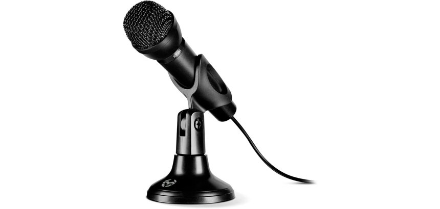 Microfono krom kyp mini gaming con base ajustable conector jack 3,5 mm