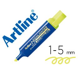 Rotulador artline fluorescente eks-600 amarillo punta biselada