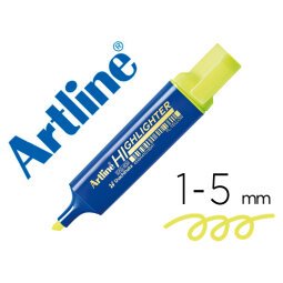 Rotulador artline fluorescente eks-600 amarillo punta biselada