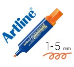 Rotulador artline fluorescente eks-600 naranja punta biselada