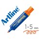 Rotulador artline fluorescente eks-600 naranja punta biselada