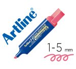 Rotulador artline fluorescente eks-600 rosa punta biselada