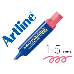 Rotulador artline fluorescente eks-600 rosa punta biselada