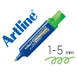 Rotulador artline fluorescente eks-600 verde punta biselada