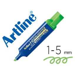 Rotulador artline fluorescente eks-600 verde punta biselada