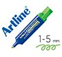 Rotulador artline fluorescente eks-600 verde punta biselada