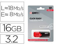 Memoria emtec usb 3.2 click easy 16 gb rojo
