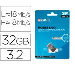 Memoria emtec usb 3.2 dual mobile & go type-c /usb 32 gb