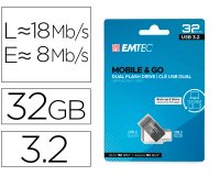 Memoria emtec usb 3.2 dual mobile & go type-c /usb 32 gb