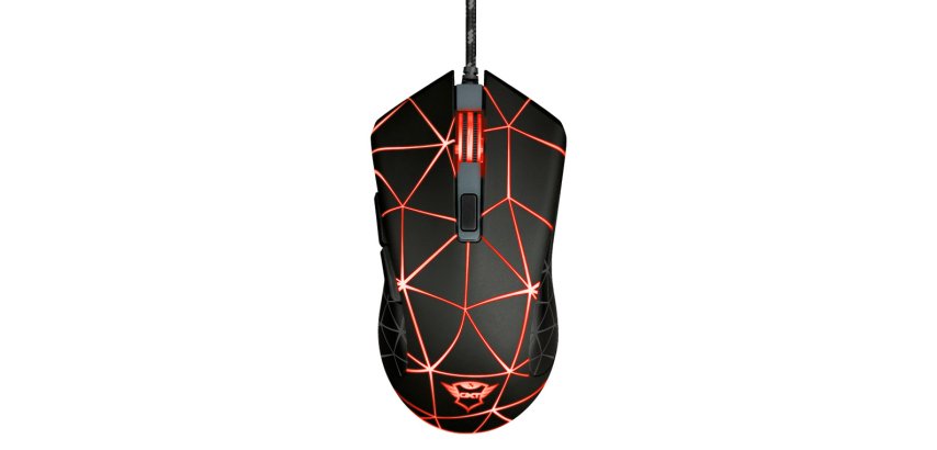 Raton trust gxt133 locx gaming optico luces led 800-4000 ppp 6 botones usb 2.0 cable 1,80 m color negro