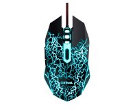 Raton trust gxt105x izza gaming optico luces led 800-4000 ppp 6 botones usb 2.0 cable 1,80 m color negro