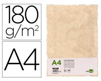 Papel pergamino liderpapel din a4 con bordes 180 gr color crema paquete de 50 hojas