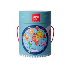 Puzle apli circular mapamundi 48 piezas