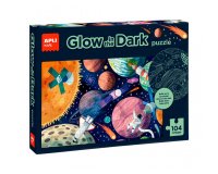 Puzle apli fluorescente sistema solar 104 piezas tamaño 5x5 cm