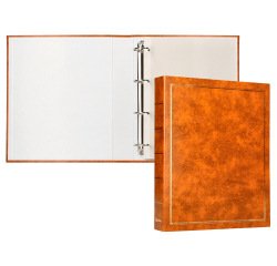 Album de fotos liderpapel anillas serie classic con 20 hojas autoadhesivas color marron