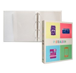 Album de fotos liderpapel anillas con 20 hojas autoadhesivas