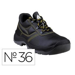 Zapatos de seguridad deltaplus piel crupon pigmentada suela pu bi densidad color negro talla 36