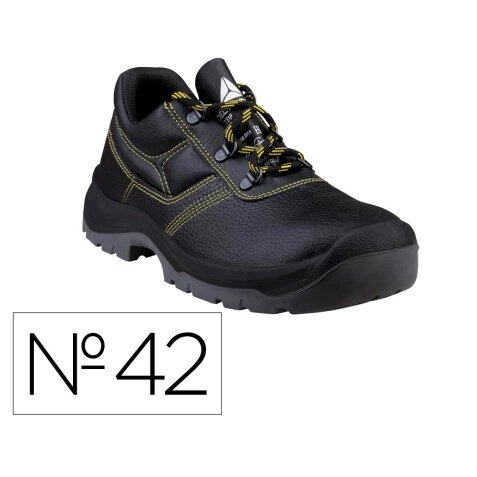 Zapatos de seguridad deltaplus piel crupon pigmentada suela pu bi densidad color negro talla 42